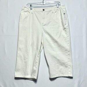 Christopher & Banks‎ Womens Size 10 White Capris Excellent